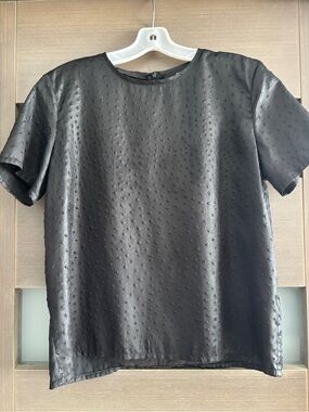The Kooples Black Textured Blouse - Size 4